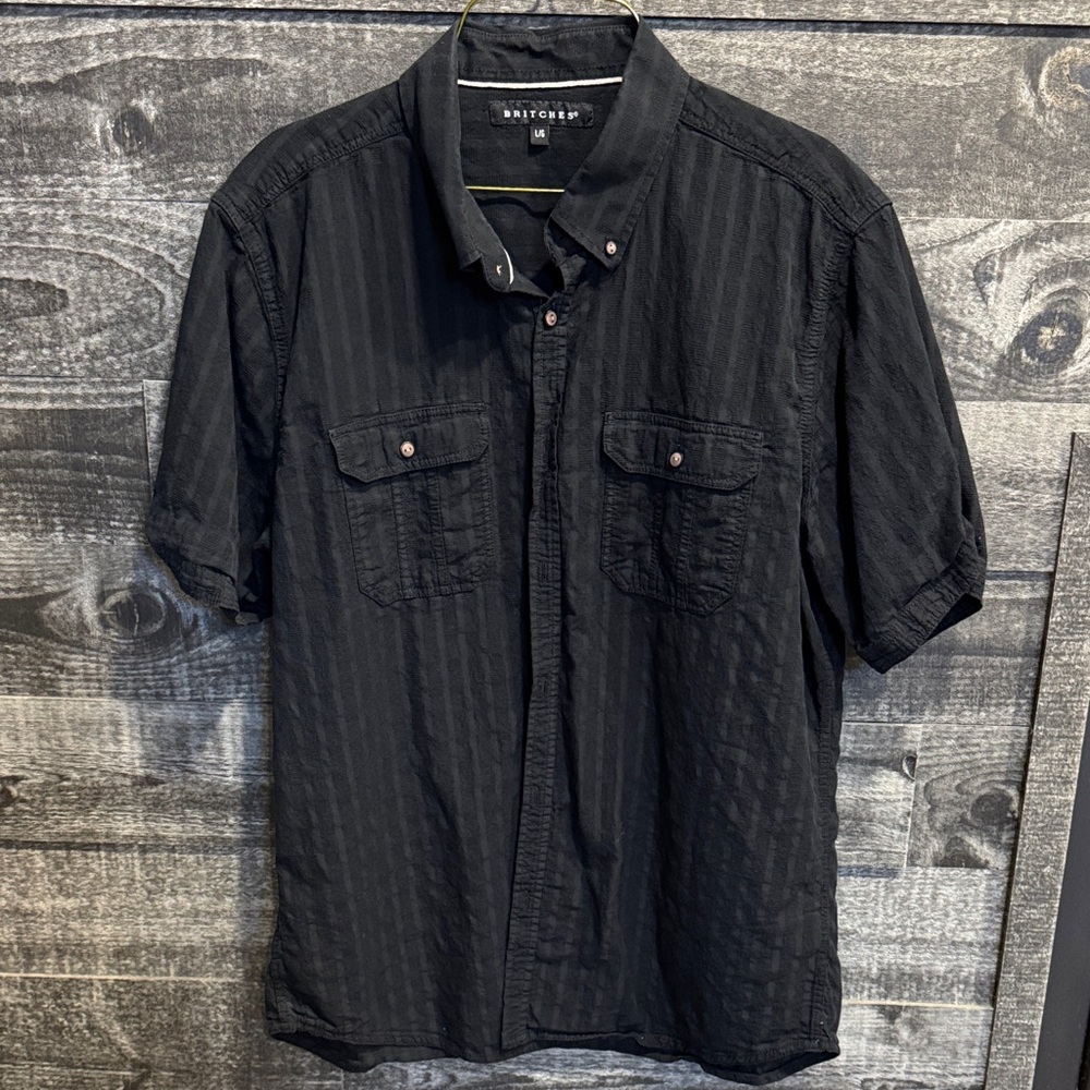 Wit & Wisdom Men's Black Casual Button Down Shirt